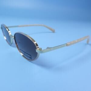 Rebecca Minkoff Sunglasses Evangelyne Gold Frame & Pearl Arms 100% UV Protection